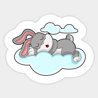 Rabbit Sleeping Clouds Sticker